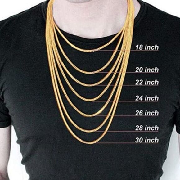 18k Gold Miami Cuban Chain Necklace - Picture 6 of 7